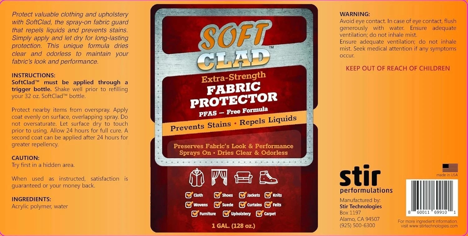 Extra Strength Fabric Protector 1 Gallon – Stain Guard, Repels Water, USA Made