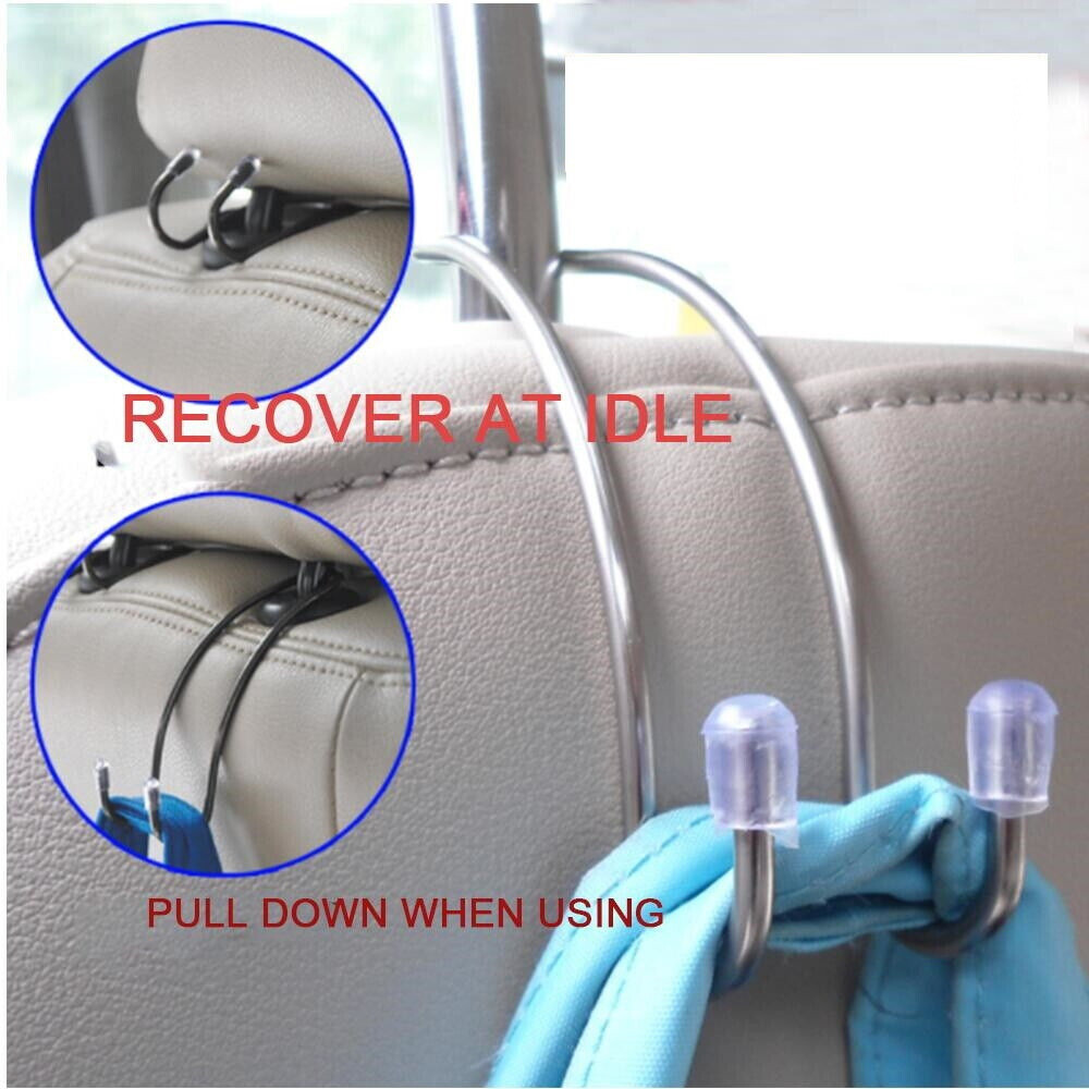 3pc Car Seat Hook Hanger – Vent Blinds Brush – Red Woven Leather Key Fob Holder