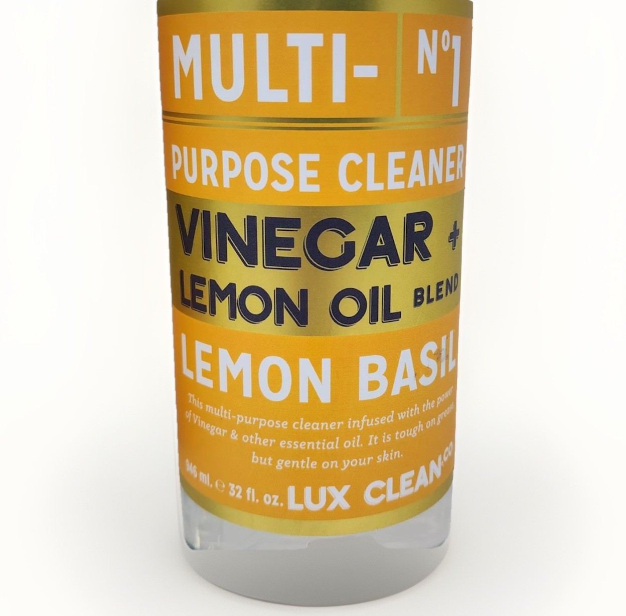(2)Lux Clean Vinegar Oil Lemon Basil Multi Purpose Spray Cleaner 32 Fl Oz Ea New