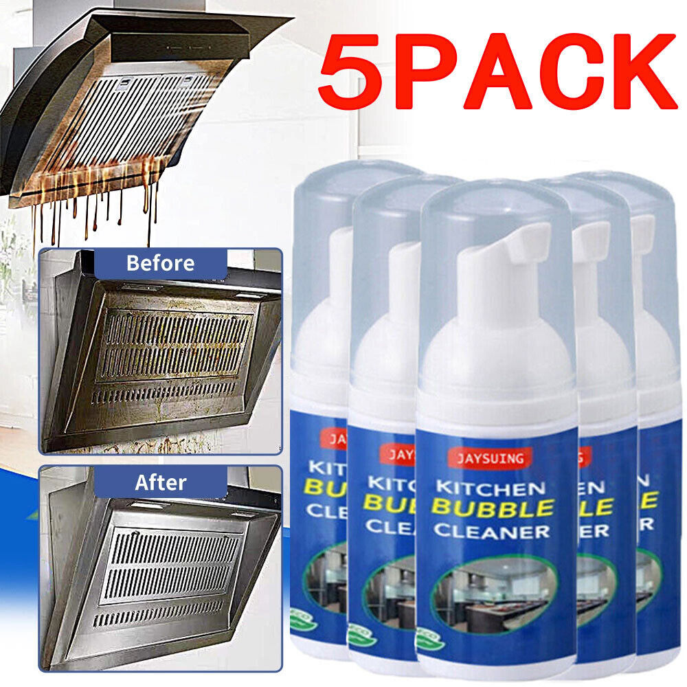 5 PACK Rusty Cleaning Bubble Cleaner Spray Foam Kitchen Oil Grease Dirt Removal
