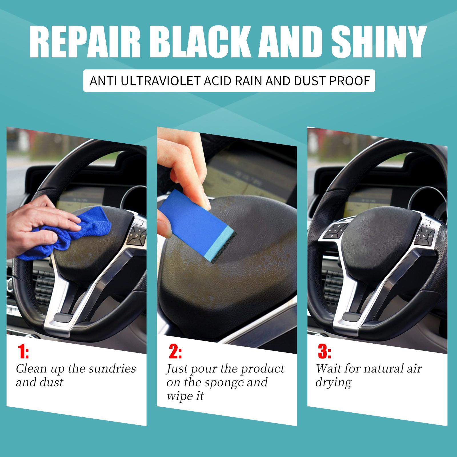Dashboard Restorer – Car Interior Plastic Trim Restorer & Anti-Dust