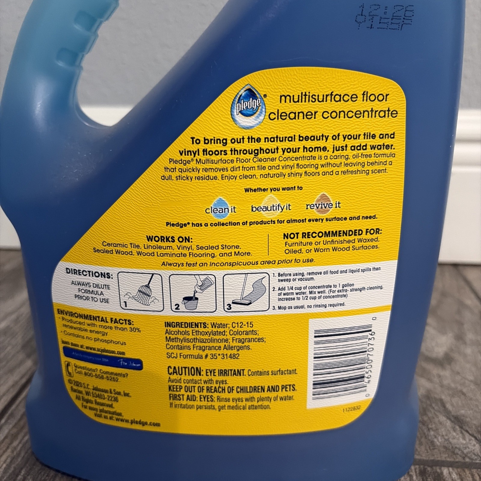 Pledge Rainshower Clean It Multisurface Floor Cleaner Concentrate 128 fl oz 1 GA
