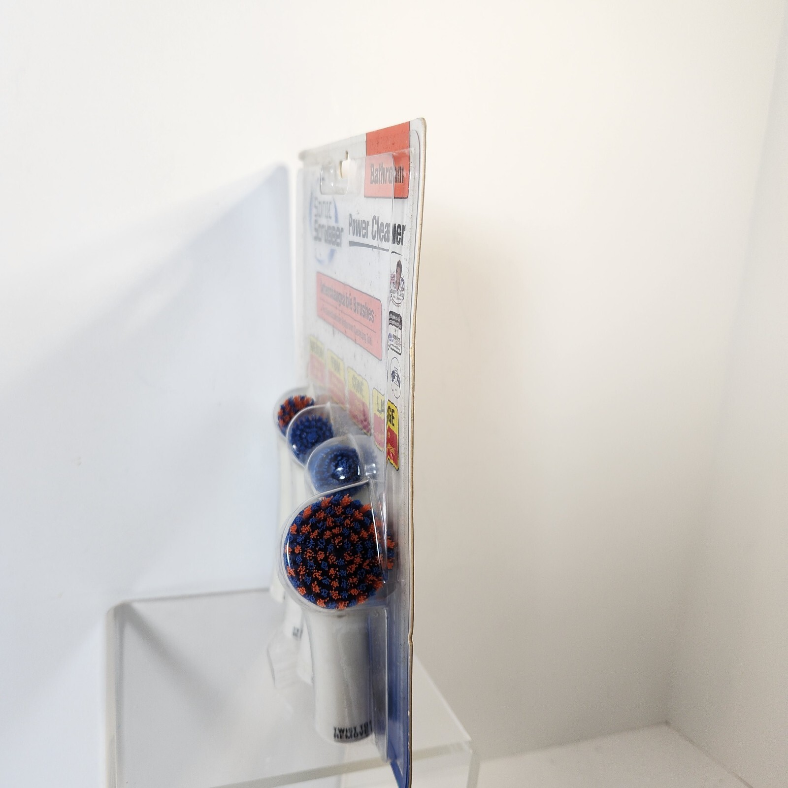 Sonic Scrubber Power Cleaner Interchangeable Brush Heads Bathroom Cleaning Tool