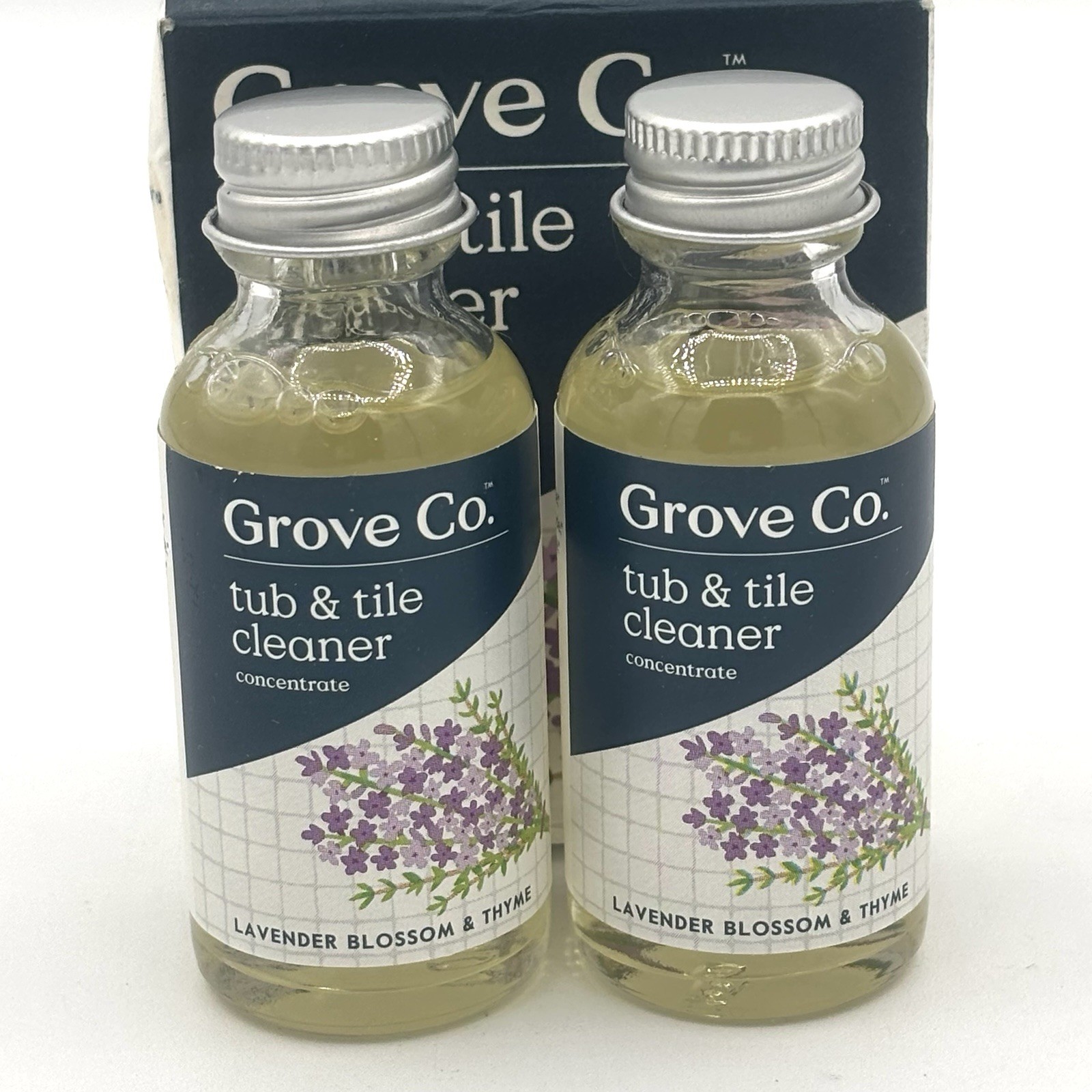 Grove Co. Tub & Tile Cleaning Concentrate – Lavender Blossom & Thyme- 2pk/2fl oz