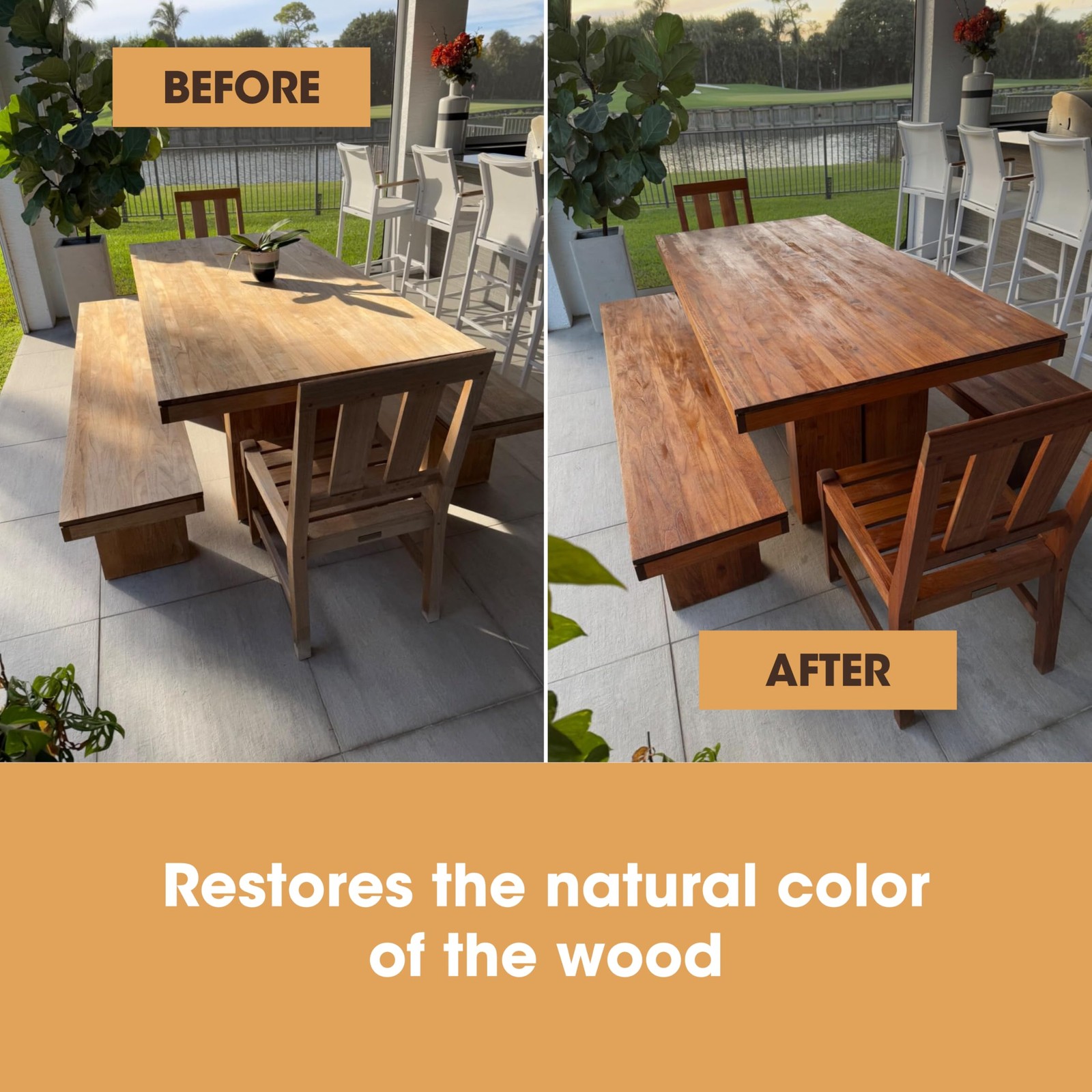 Teak Oil 17oz 500ml Natural Matte Finish for Outdoor & Indoor Furniture