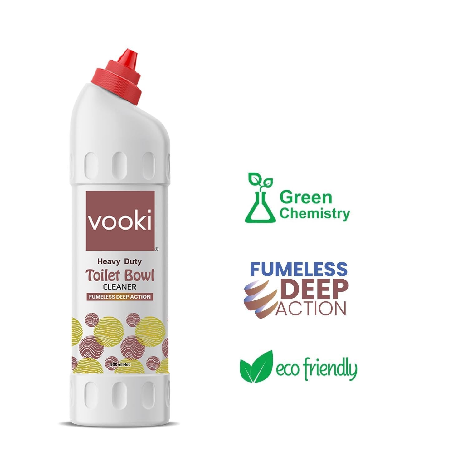 Vooki Heavy Duty Fumeless Toilet Bowl Cleaner 500ml – Home & Commercial Use