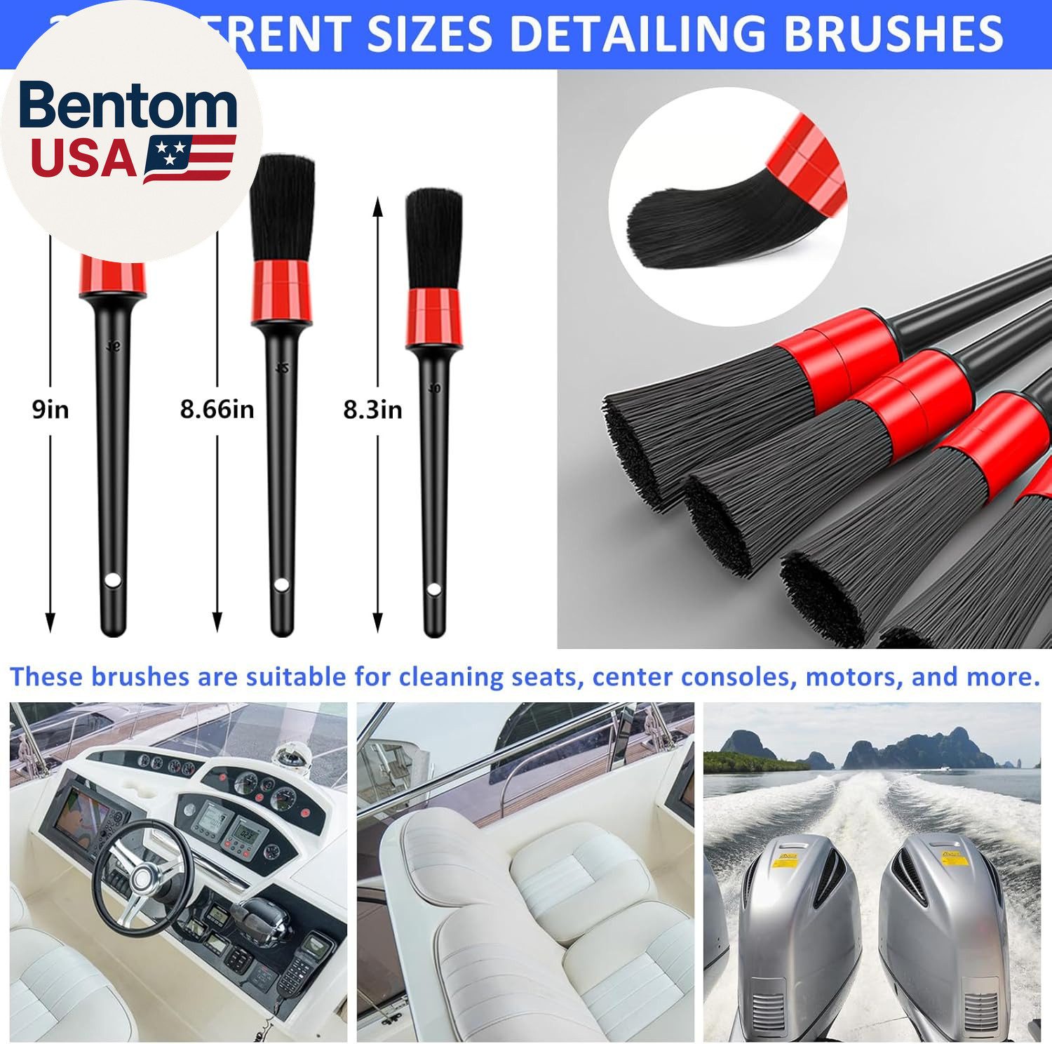 12Pcs Boat Wash Cleaning Kit with Collapsible Bucket Wash Sponge Mitt Microfiber