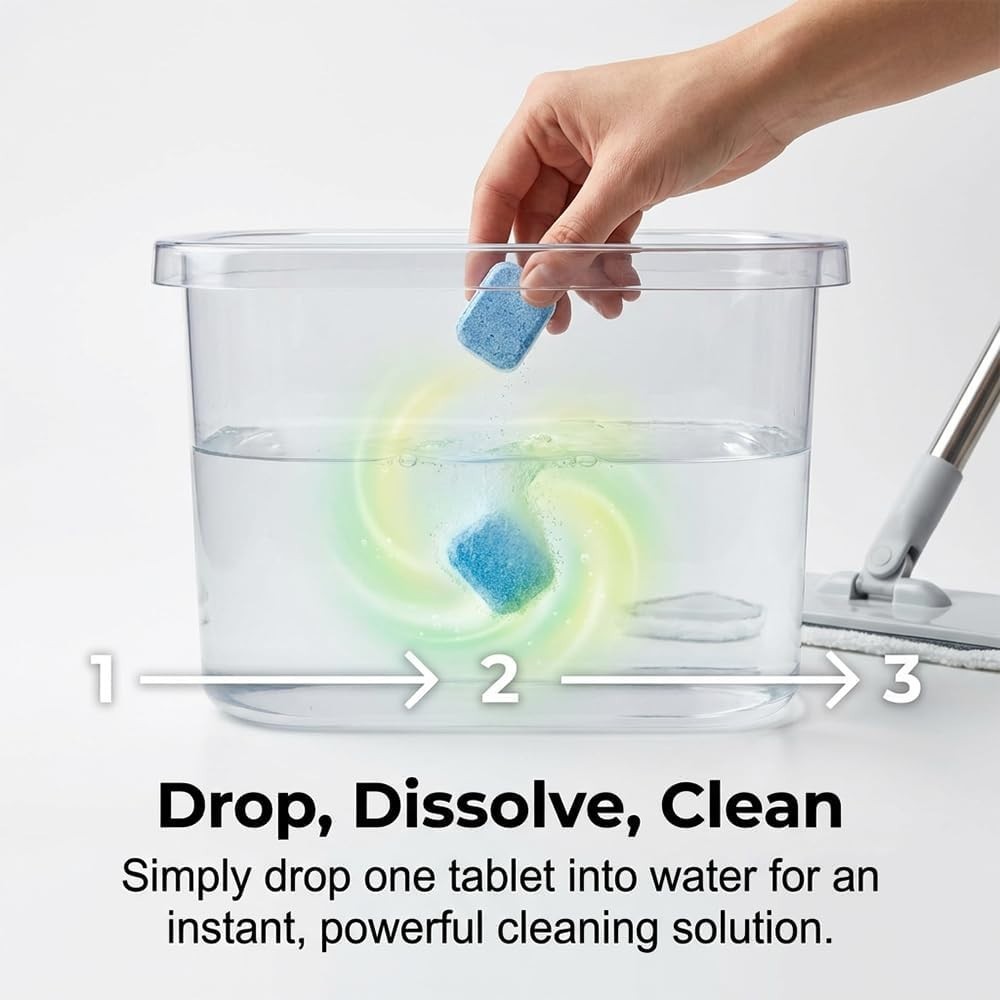 Floor Cleaning Solution Tablet, 2026 Upgrade Floor Cleaner Tablets for Mopping M