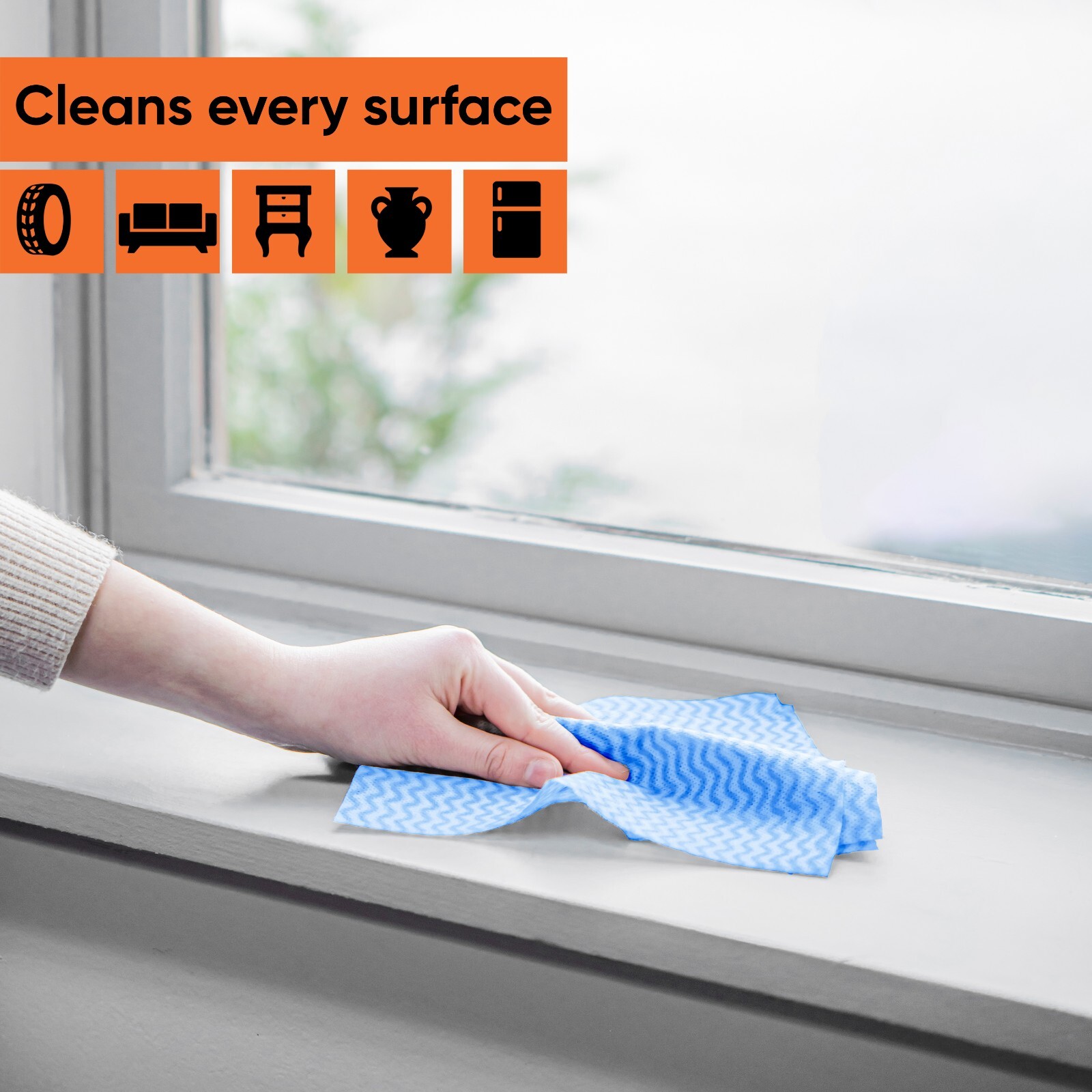 Handy Wipes Reusable Multi-Purpose Cloths, 5 Pcs. 20″x12″