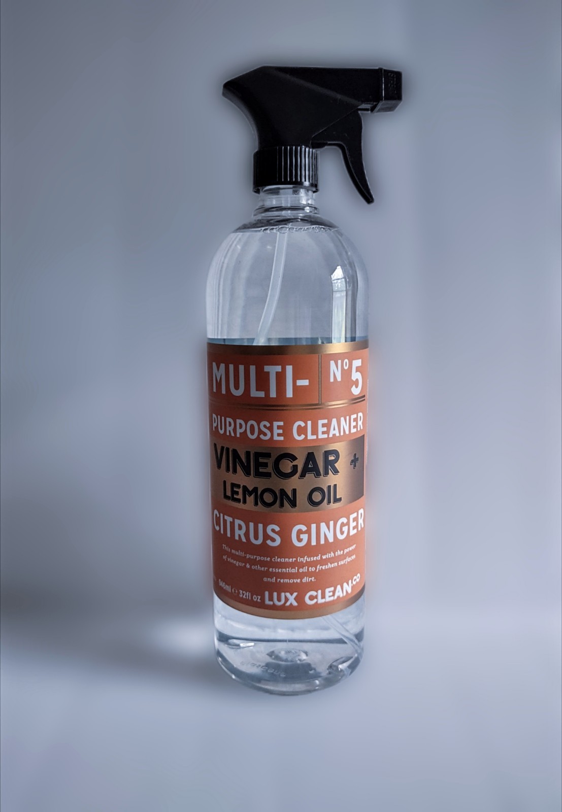Lux Clean ~ Vinegar + Lemon Oil Multi Purpose Cleaner Deodorizer Citrus Ginger