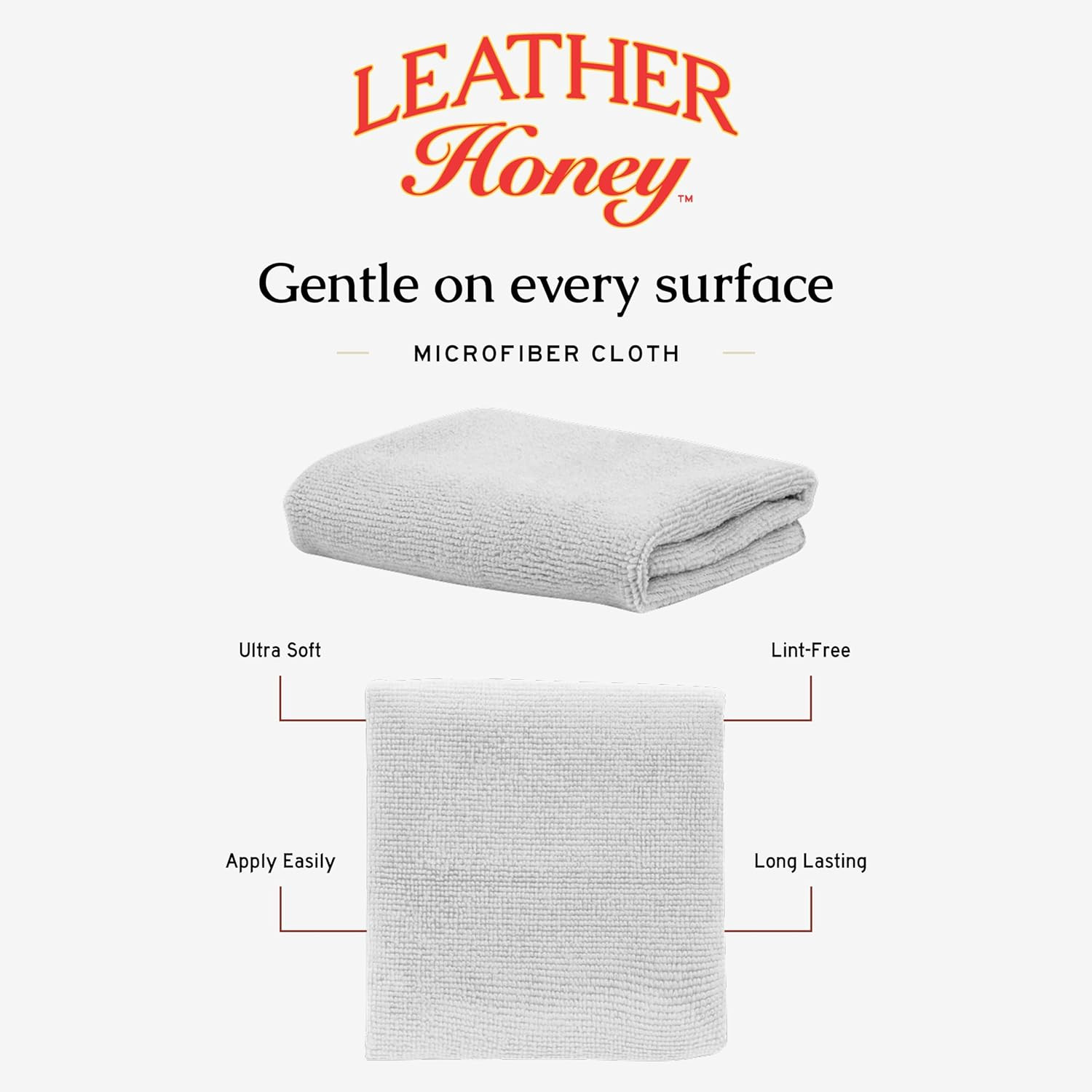 Lint-Free Application Cloth: Microfiber Cloth for Use with Leather Conditioner a