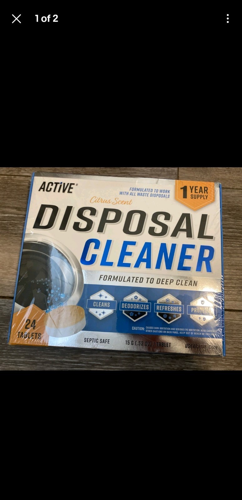 Active Garbage Disposal Cleaner Deodorizer Tablets 24 Tablets Citrus Scent