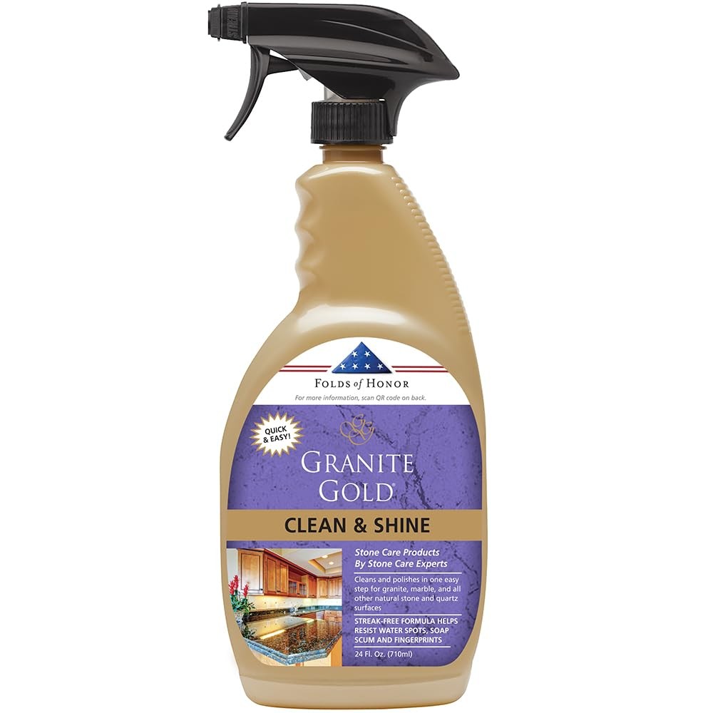 Streak-Free Deep Cleaner & Polish for Granite, Marble, Quartz – 24 Fl Oz