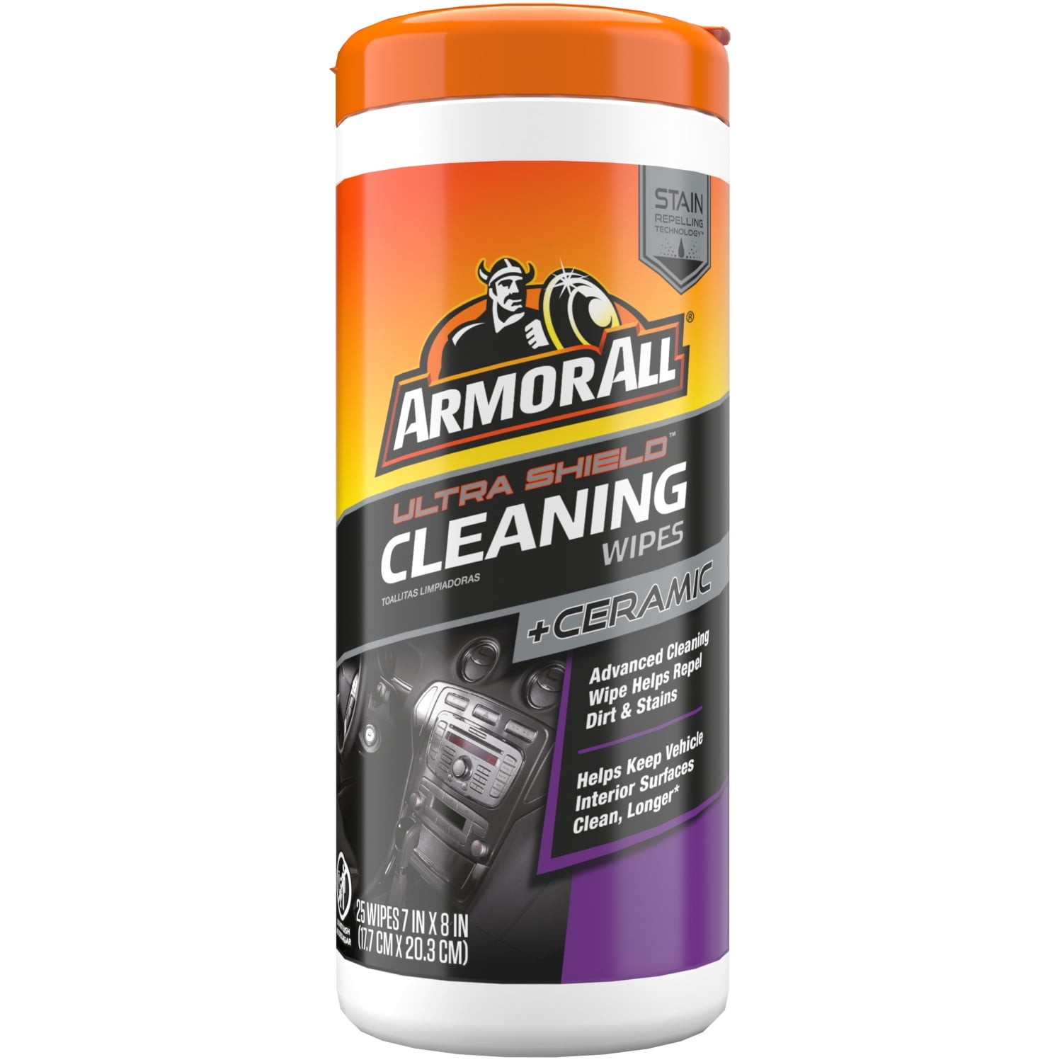 Armor All Ultra Shield + Ceramic Cleaning Wipes, 25 Count,NEW