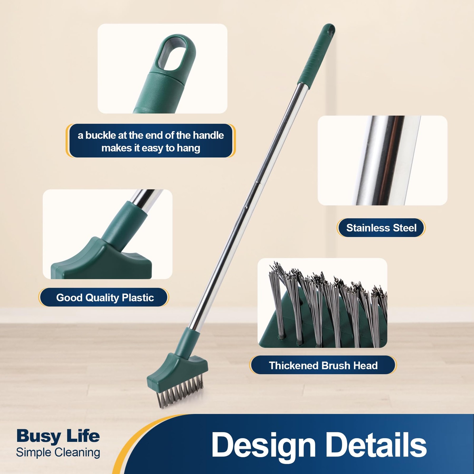 Moss Remover – Crevice Cleaning Tool, Moss Brush, Wire Metal Brush, Deck Clea…