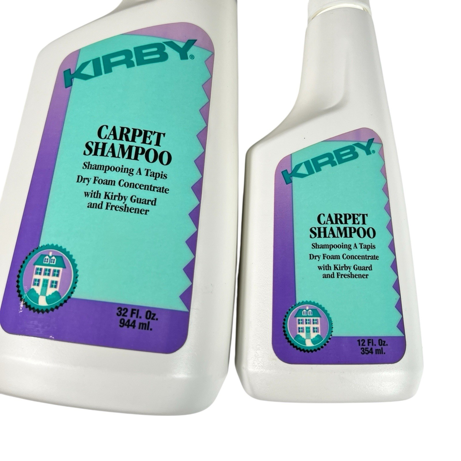 Kirby Carpet Shampoo Dry Foam Concentrate Cleaner 32 Fl Oz & 12 Fl Oz Set Of 2