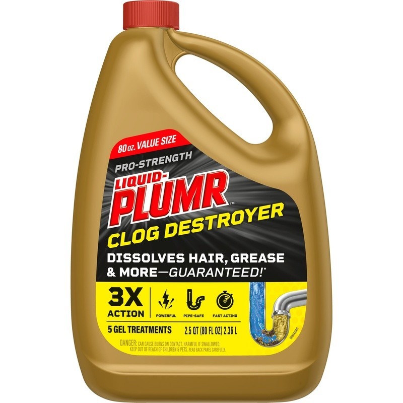 Pro-Strength Clog Remover Gel Drain Cleaner Pipe Guard Safe Septic Systems New