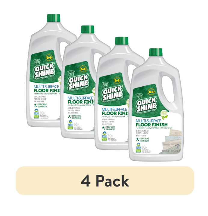 Quick Shine Multi-Surface Floor Finish PFAS-Free Polish 64 fl oz 4-Pack