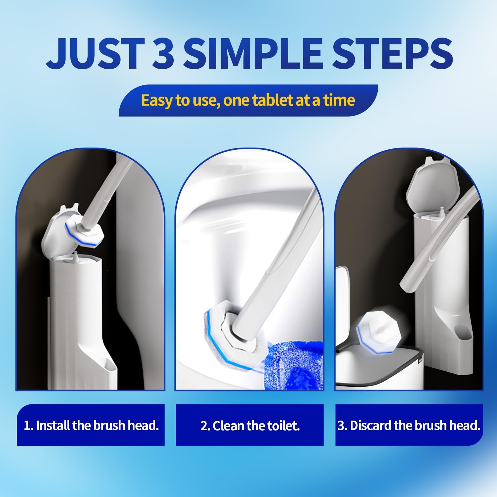 60PCS Toilet Bowl Cleaner Wand Refills Compatible with CLOROX. Disposable Toilet