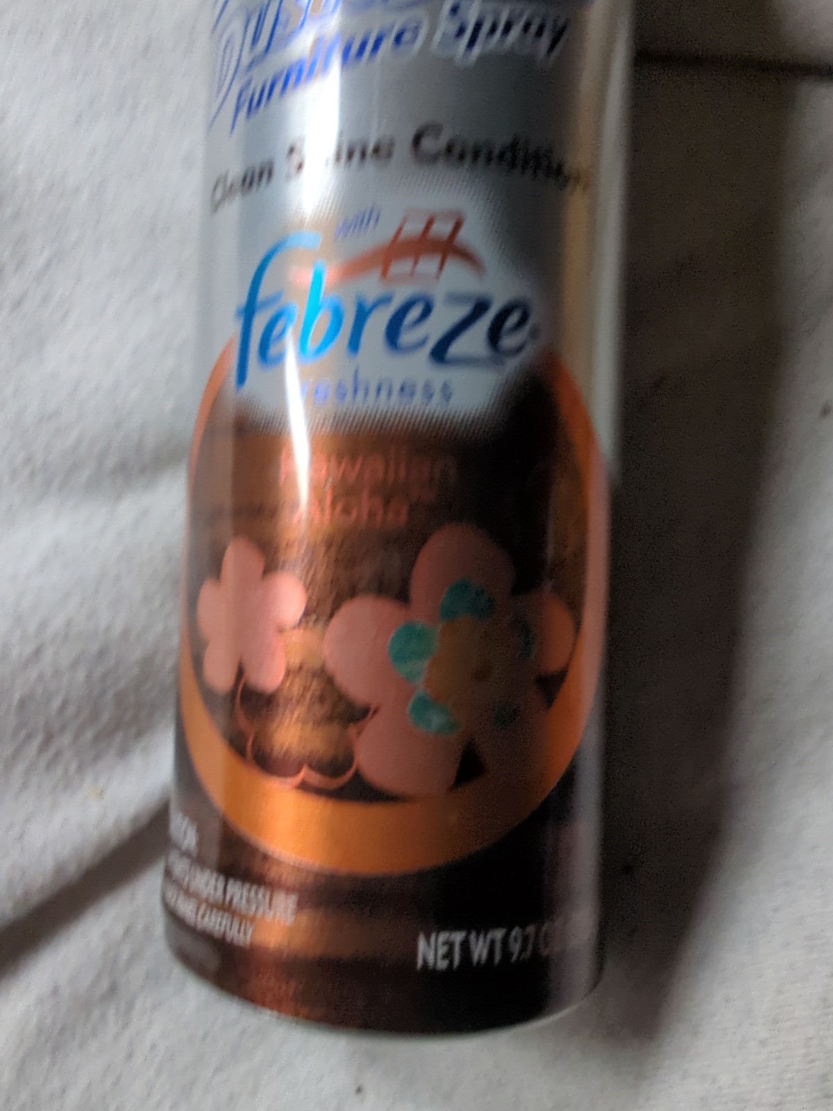 USED Swiffer Febreze Dust & Shine Furniture Spray Hawaiian Aloha 9.7oz 3/4 Full