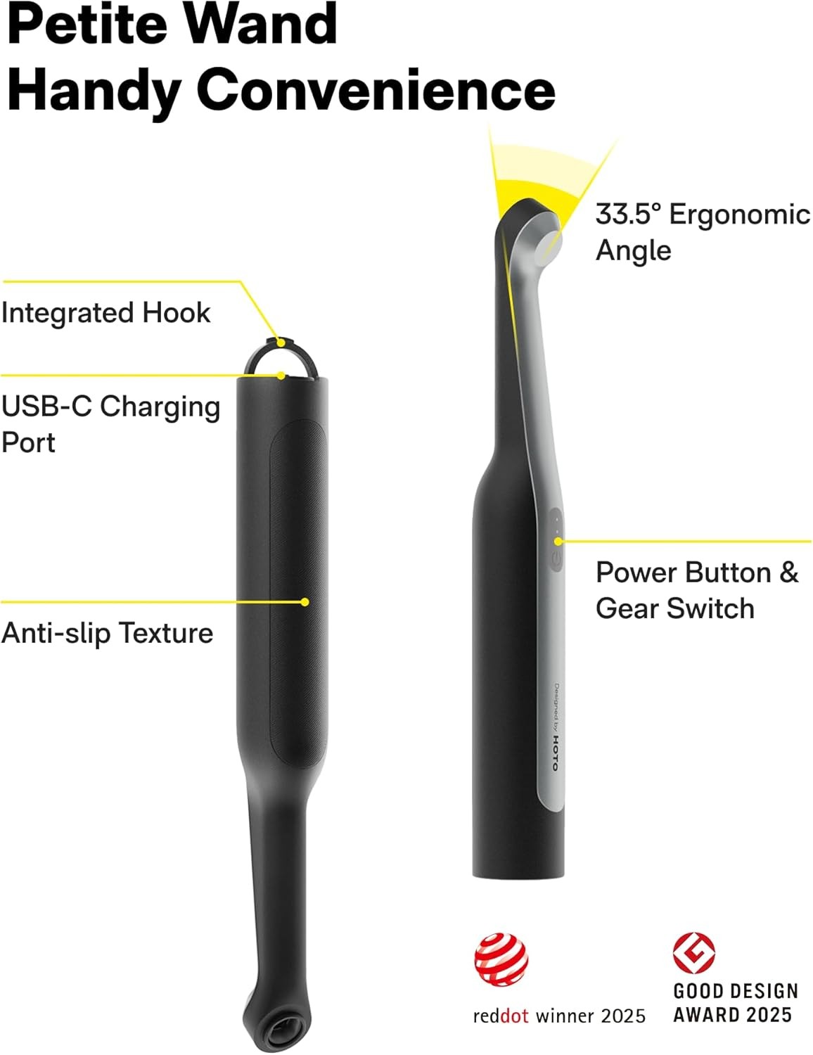 HOTO Wand™ Cordless Spin Scrubber, Electric Rechargeble Grout Cleaning Brush,