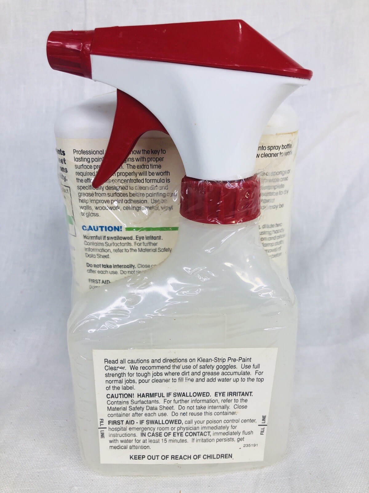 Klean Strip Pre Paint Cleaner Concentrated 32oz Removes Dirt And Grease