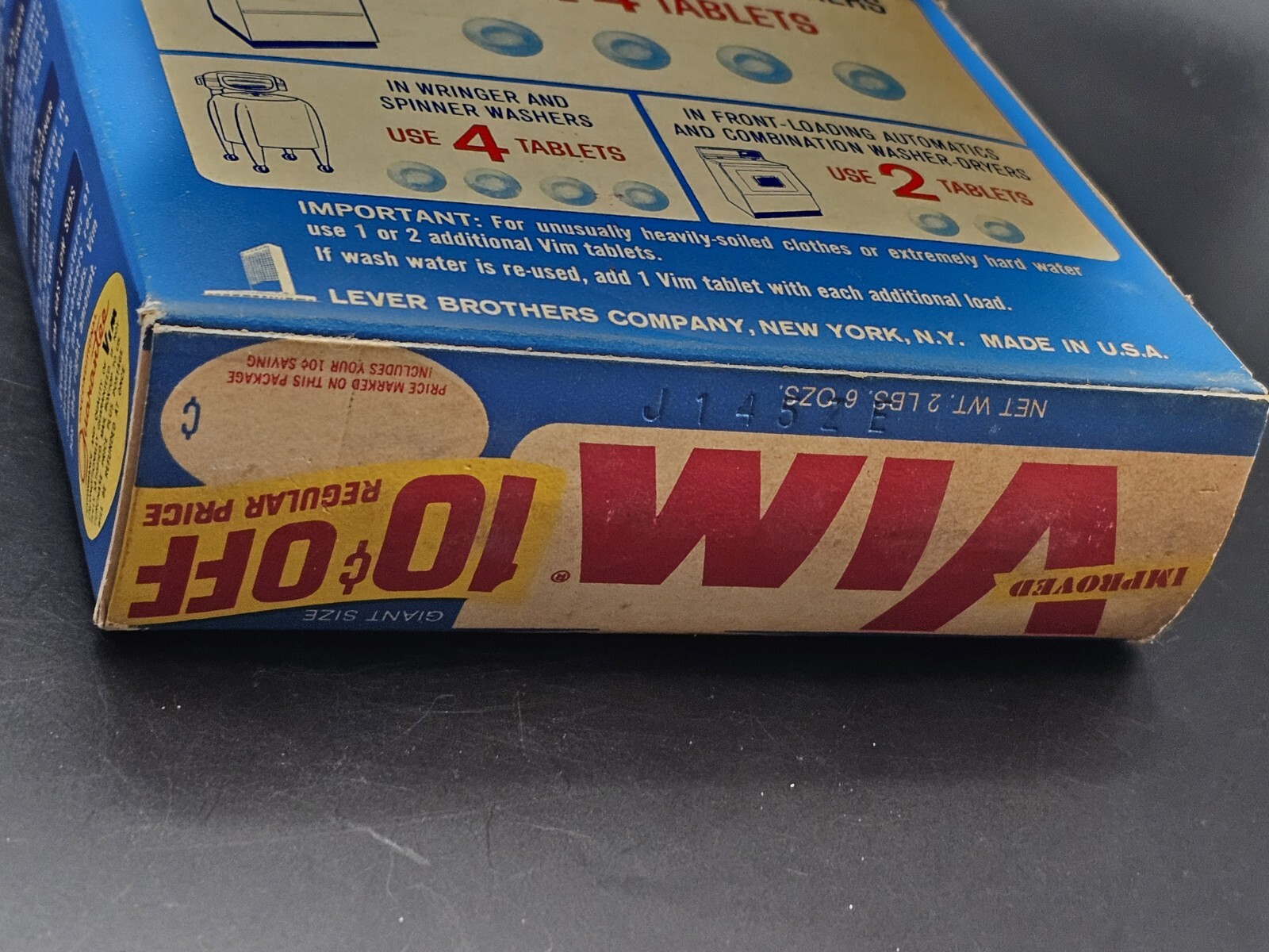 Fast Dissolving VIM Automatic Washer Tablets New in Original Box 2 Lbs 6 Oz
