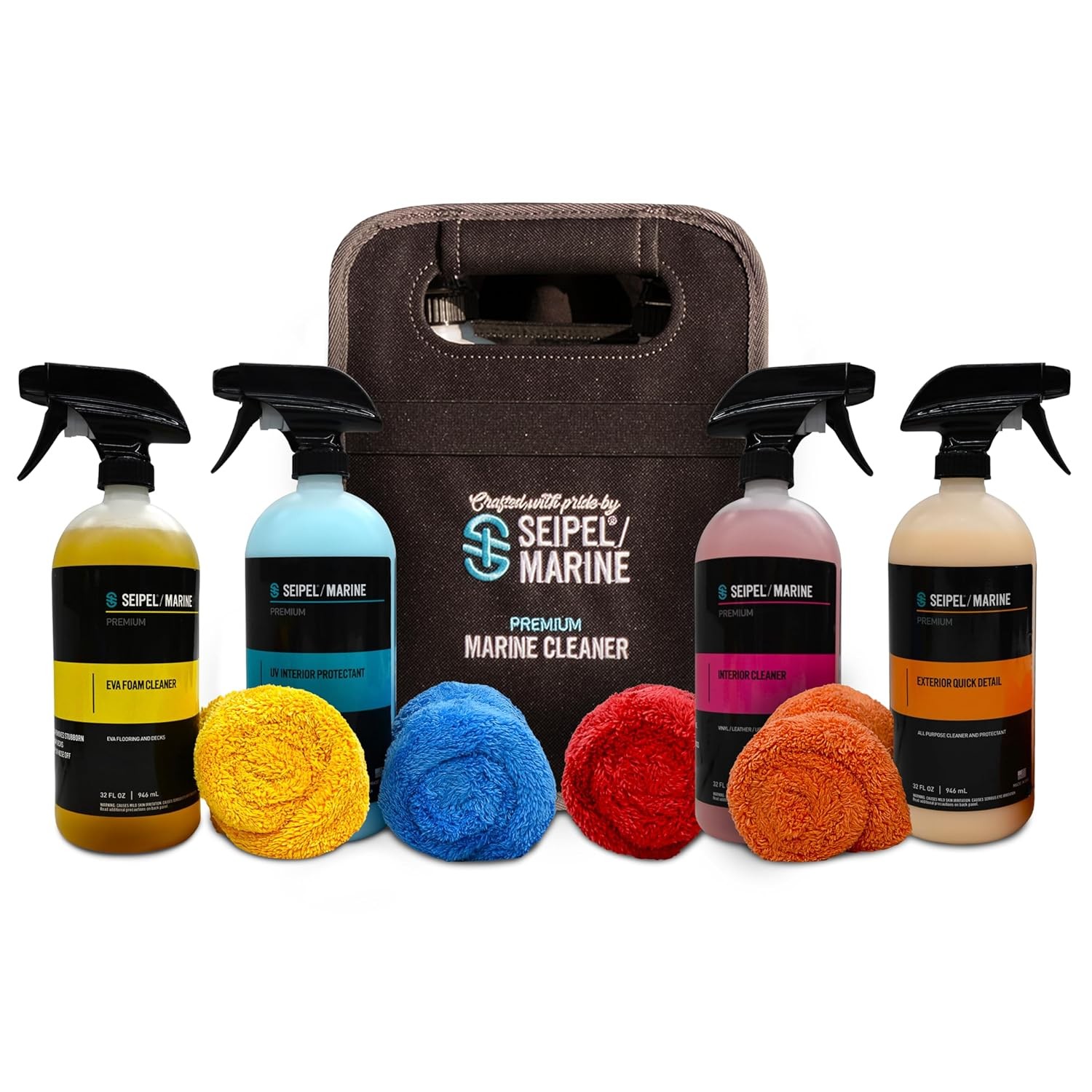Boat Cleaning Kit 4 Pack Marine Interior Cleaner UV Protectant Spray 32oz