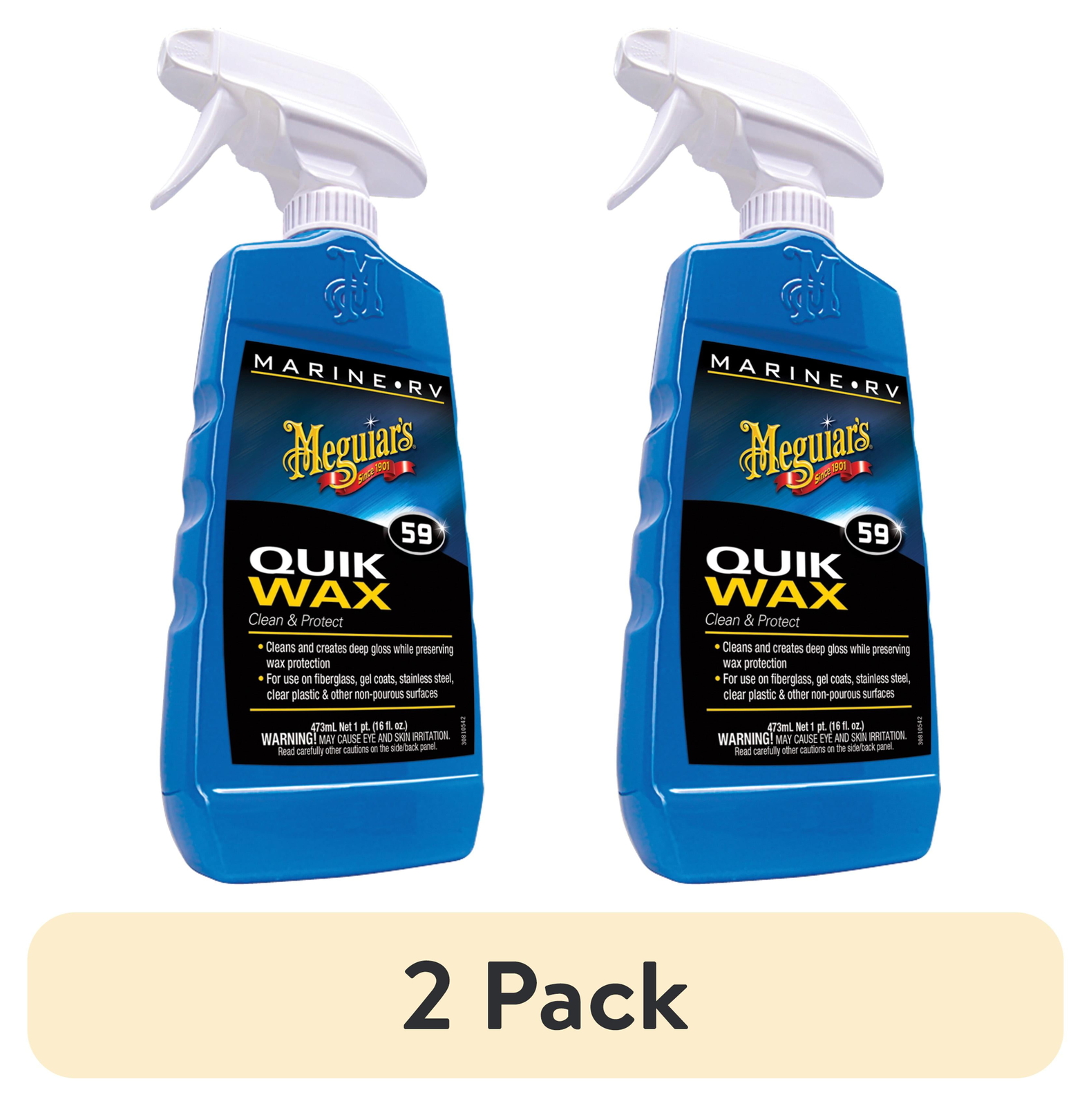 (2 pack) Meguiar’s® Marine RV Quik Wax 16 fl. oz. Trigger Spray