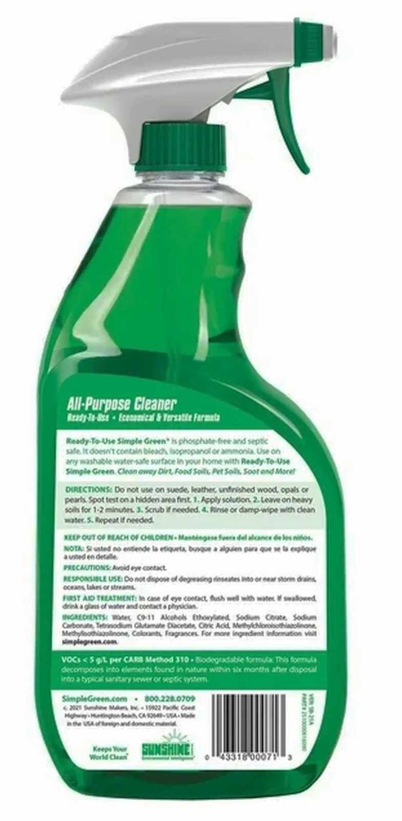 SiMPLE GREEN All purpose CLEANER NonToxic Biodegradable Clean Trigger spraY 32oz