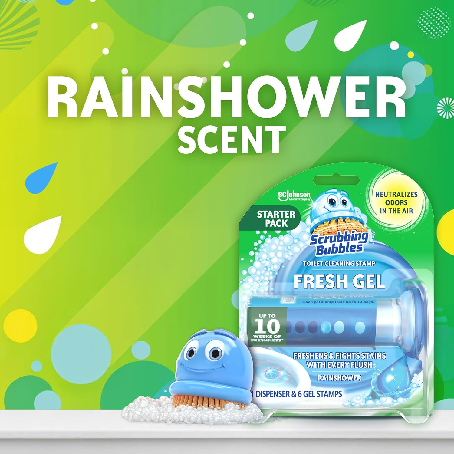Scrubbing Bubbles Fresh Gel Toilet Bowl Cleaning Stamps, Helps Keep Toilet Clean