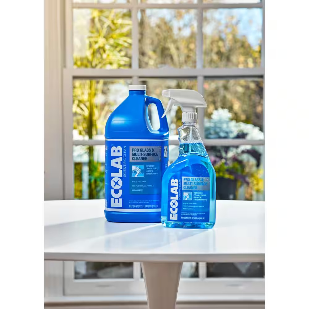 32 Oz. Ammonia-Free Pro Glass Cleaner and Multi-Surface Cleaner Spray Bottle for