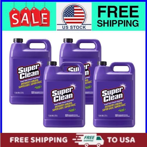 (4 pack) Super Clean Tough Task Cleaner-Degreaser – 1 Gallon | 128 Fluid Ounces