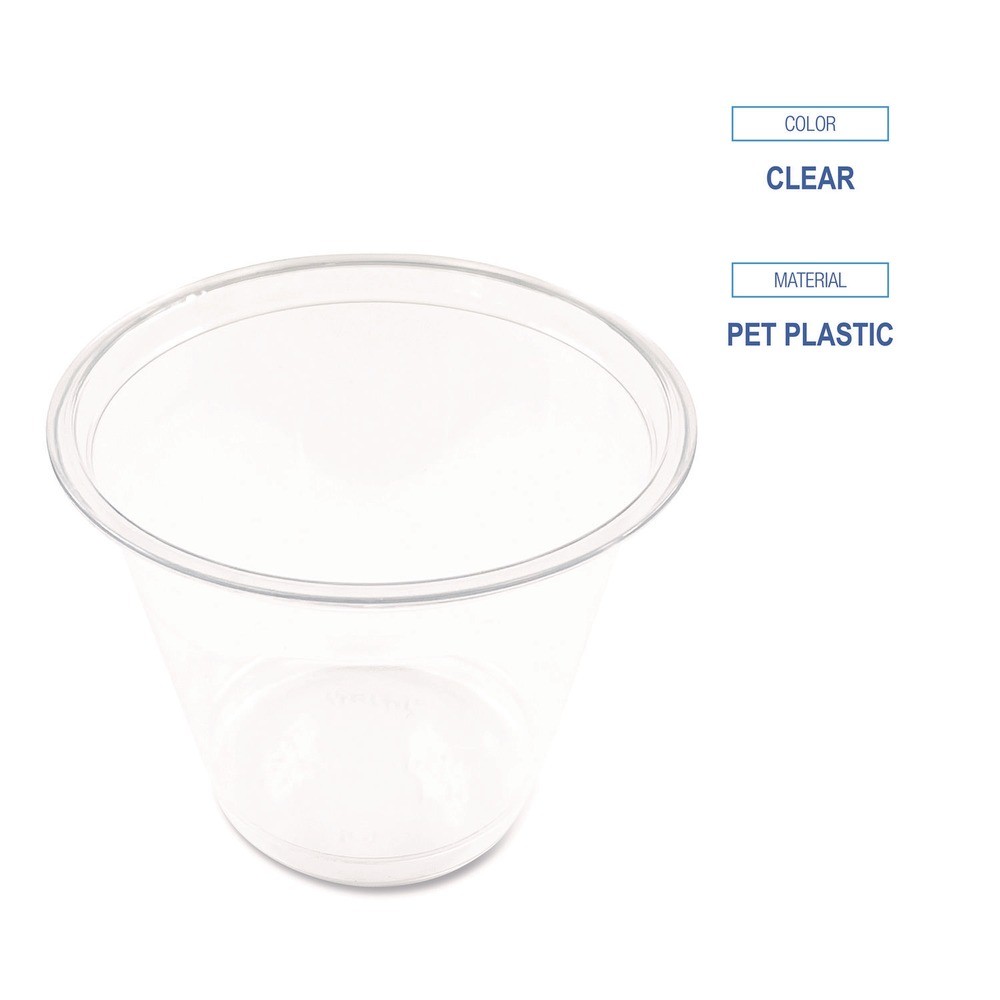 Boardwalk PET9SPK 9 oz. Plastic PET Cups – Clear (50/Pack) New