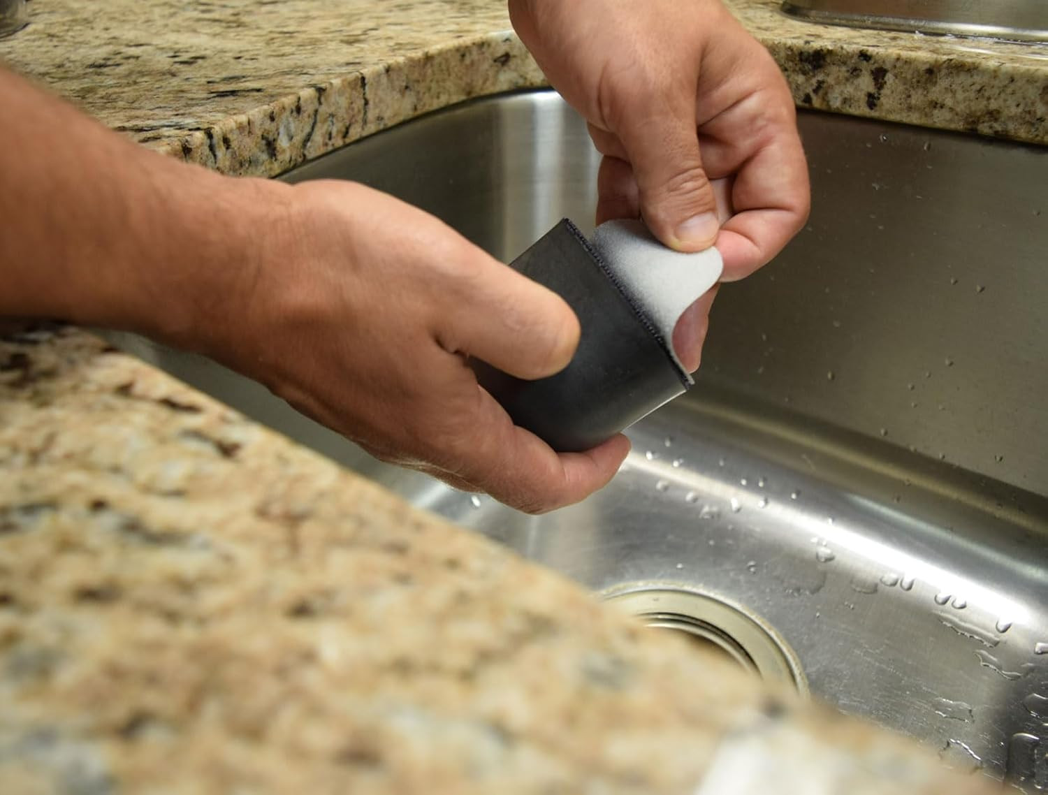 Scratch Remover Kit for Polishing and Repairing Stainless Steel Sinks, with Diam