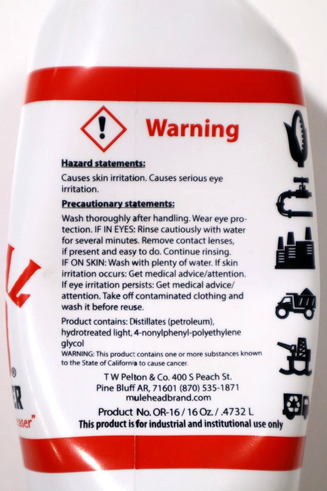 16 oz. ORIGINAL RED HAND CLEANER MHC-OR-16