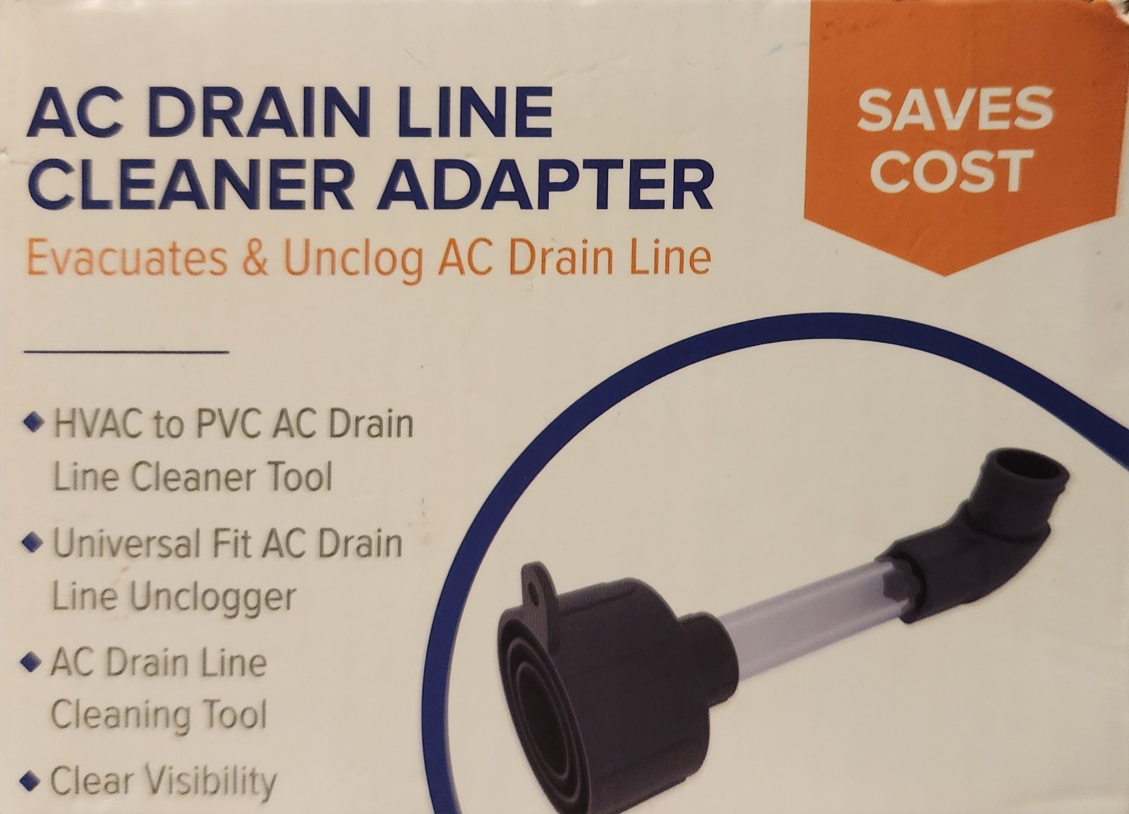 AC Drain Line Cleaner Adapter 1″ DRAIN LINE ONLY Unclog HVAC Universal Fit