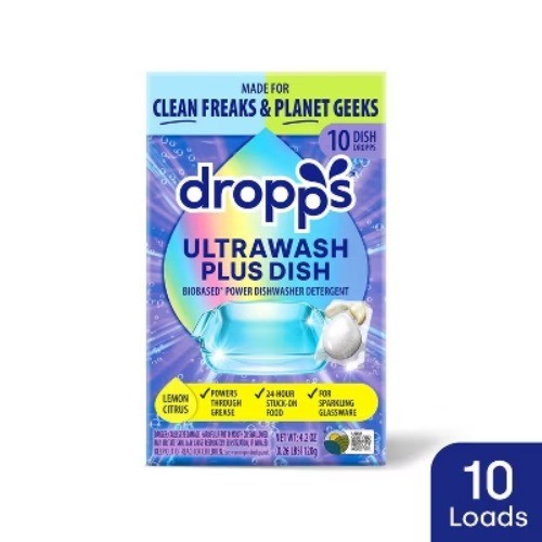 Dropps Lemon Citrus UltraWash Plus Biobased Dishwasher Detergent Pods – 10ct