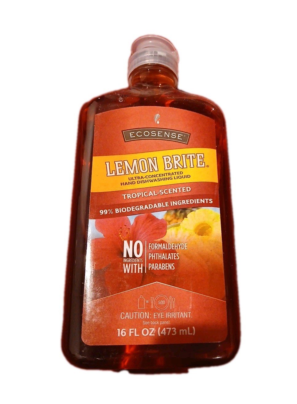 EcoSense Lemon Brite Dishwashing Liquid 16oz — Tropical Scented Fast Ship