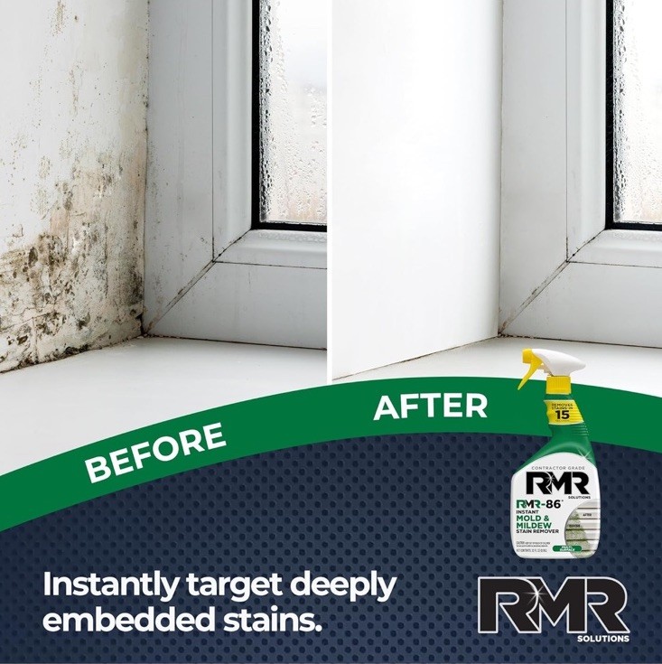 RMR-86 Instant Mold And Mildew Stain Remover Spray- Scrub Free Formula,30 Fl Oz