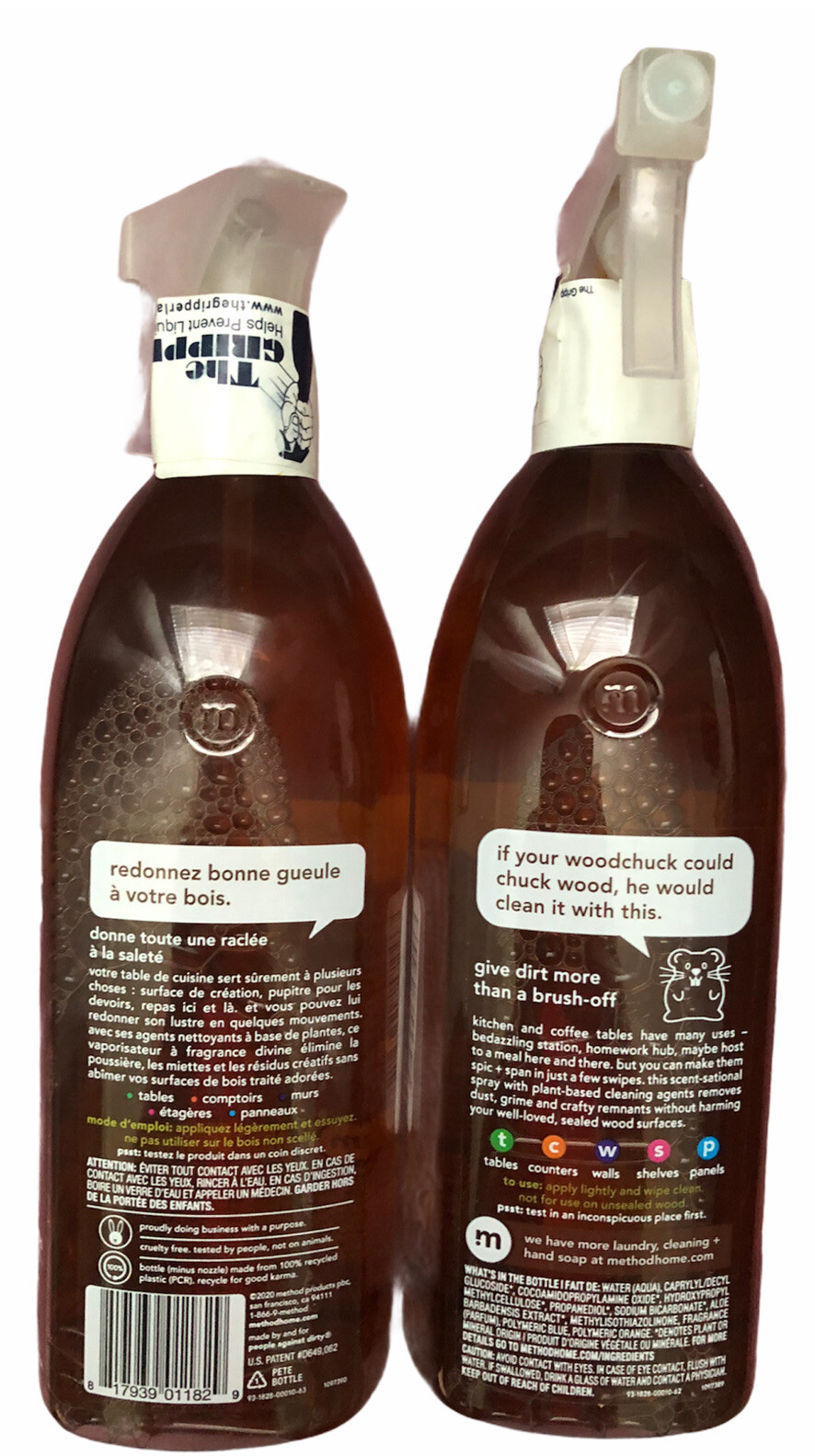 1-Method Daily Wood Cleaner Spray Bottle 28 Fl Oz Almond Scent Plant-Based
