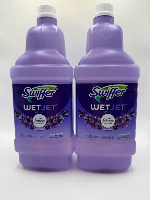 Swiffer WetJet Floor Cleaner Refill Lavender Febreze Scent 42.2 oz Lot of 2 NEW
