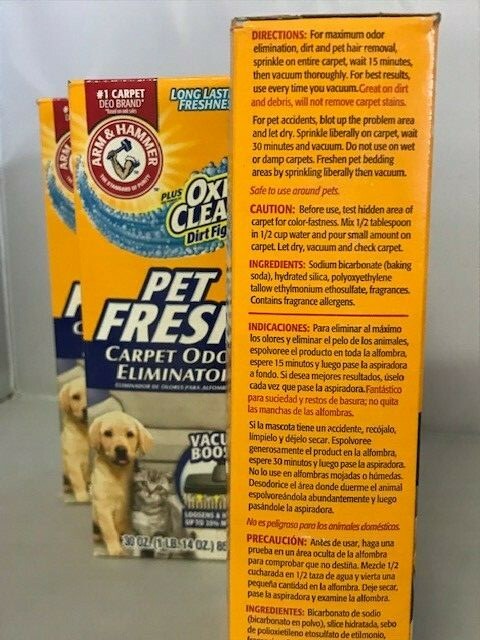Arm & Hammer Pet Fresh Carpet Odor Eliminator Plus Oxi Clean Dirt Fighters (3X)