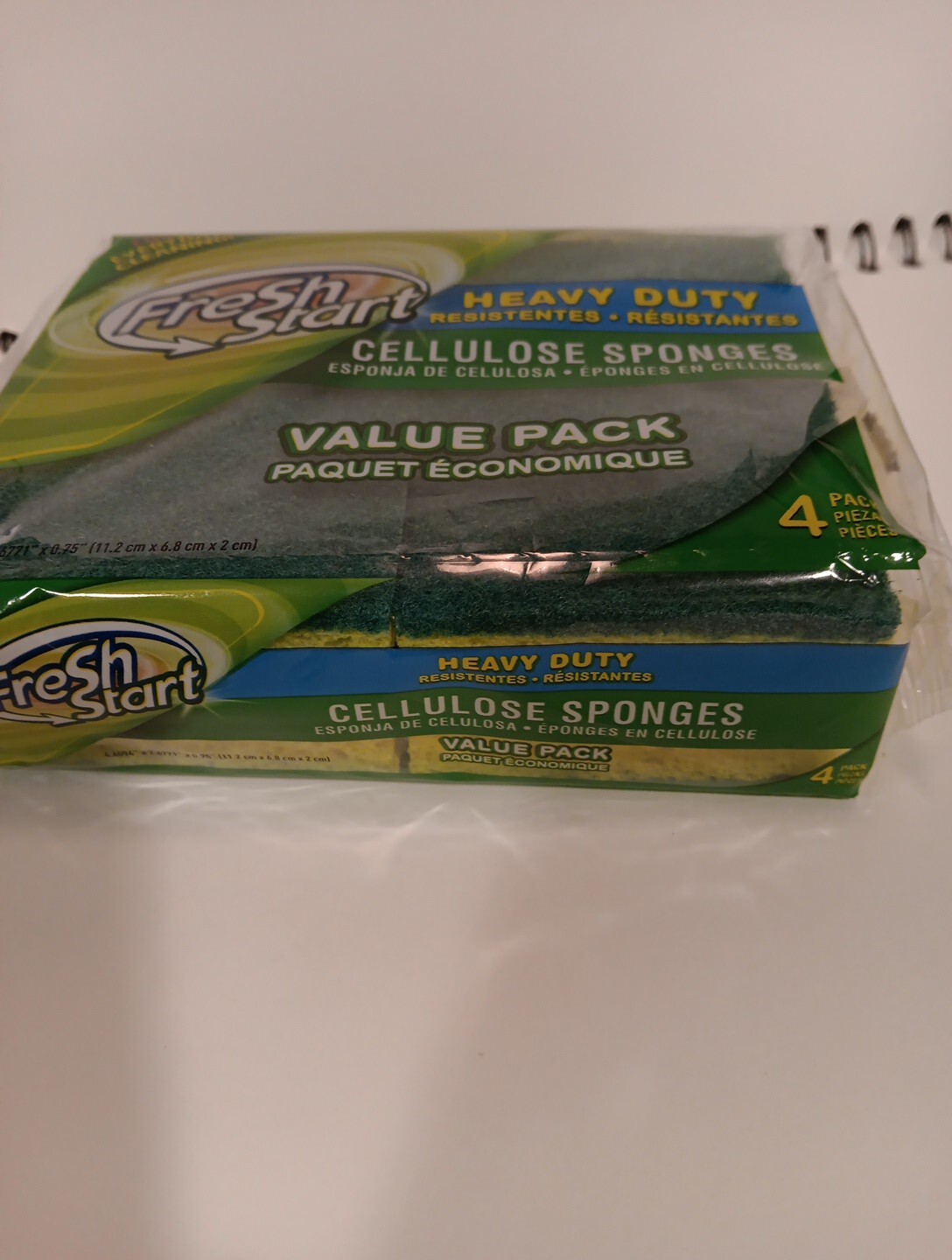 Sponges, Heavy duty cellulose sponges value 4 Pack, Great for all Tough Cleaning