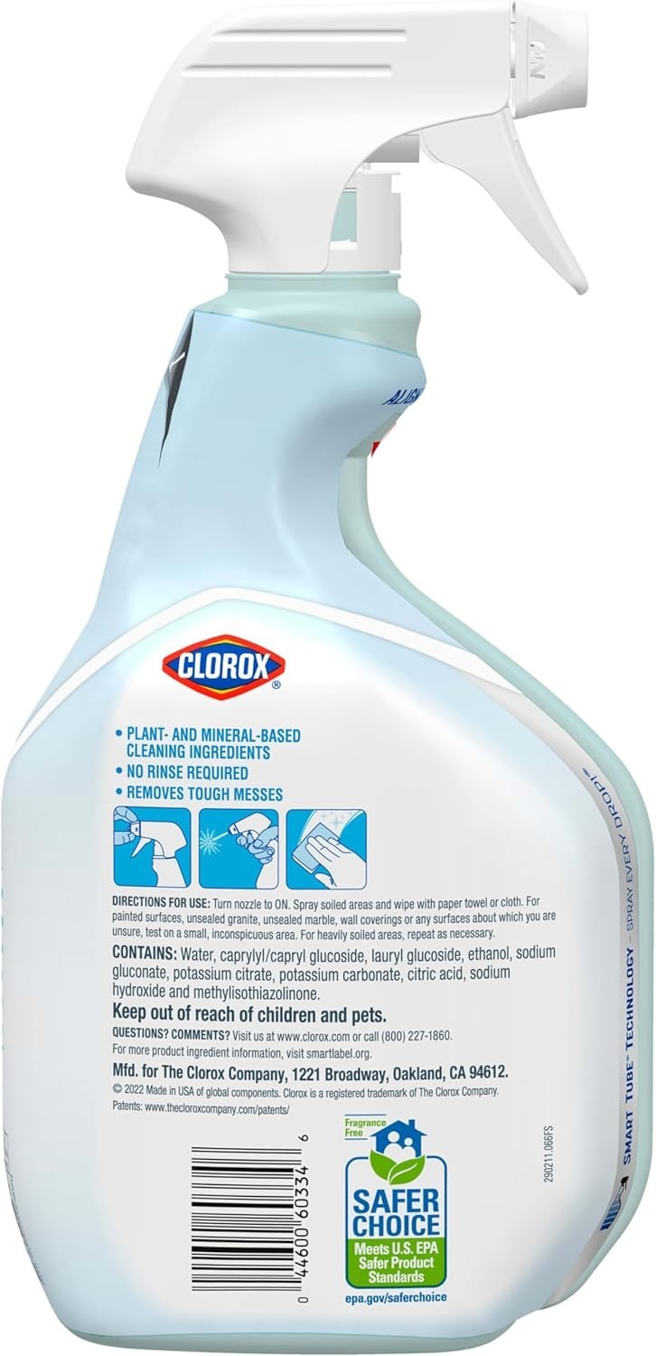 Free & Clear Multi Surface Cleaner, Spray Bottle, Fragrance Free, 32 Fluid Ounce