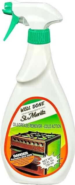 Pack of 2: WELL DONE St. Moritz Oil & Grease Remover Cold Action – 27 Oz(750 ml)