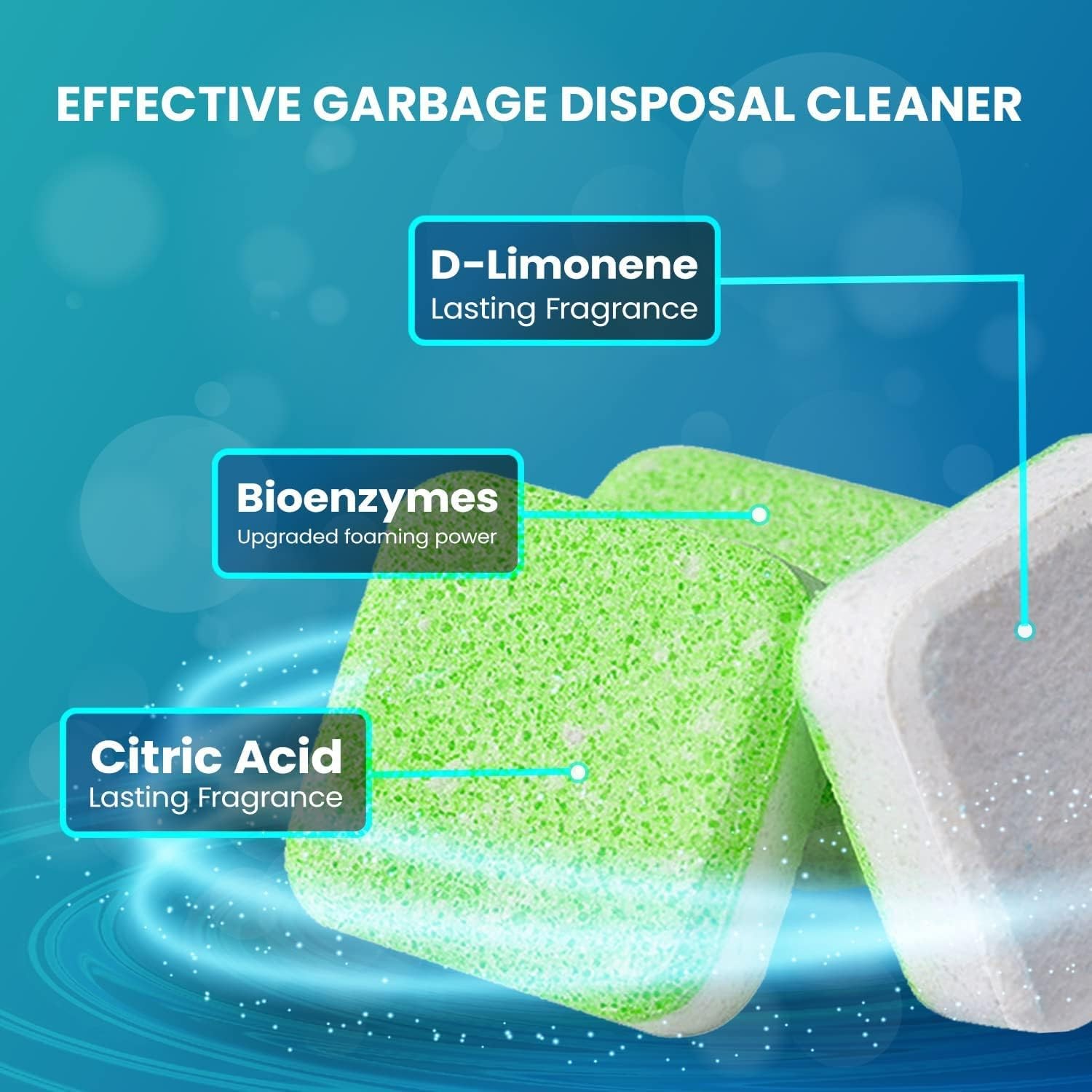 Garbage Disposal Cleaner and Deodorizer 28 Tablets Sink Foaming Garbage Disposer