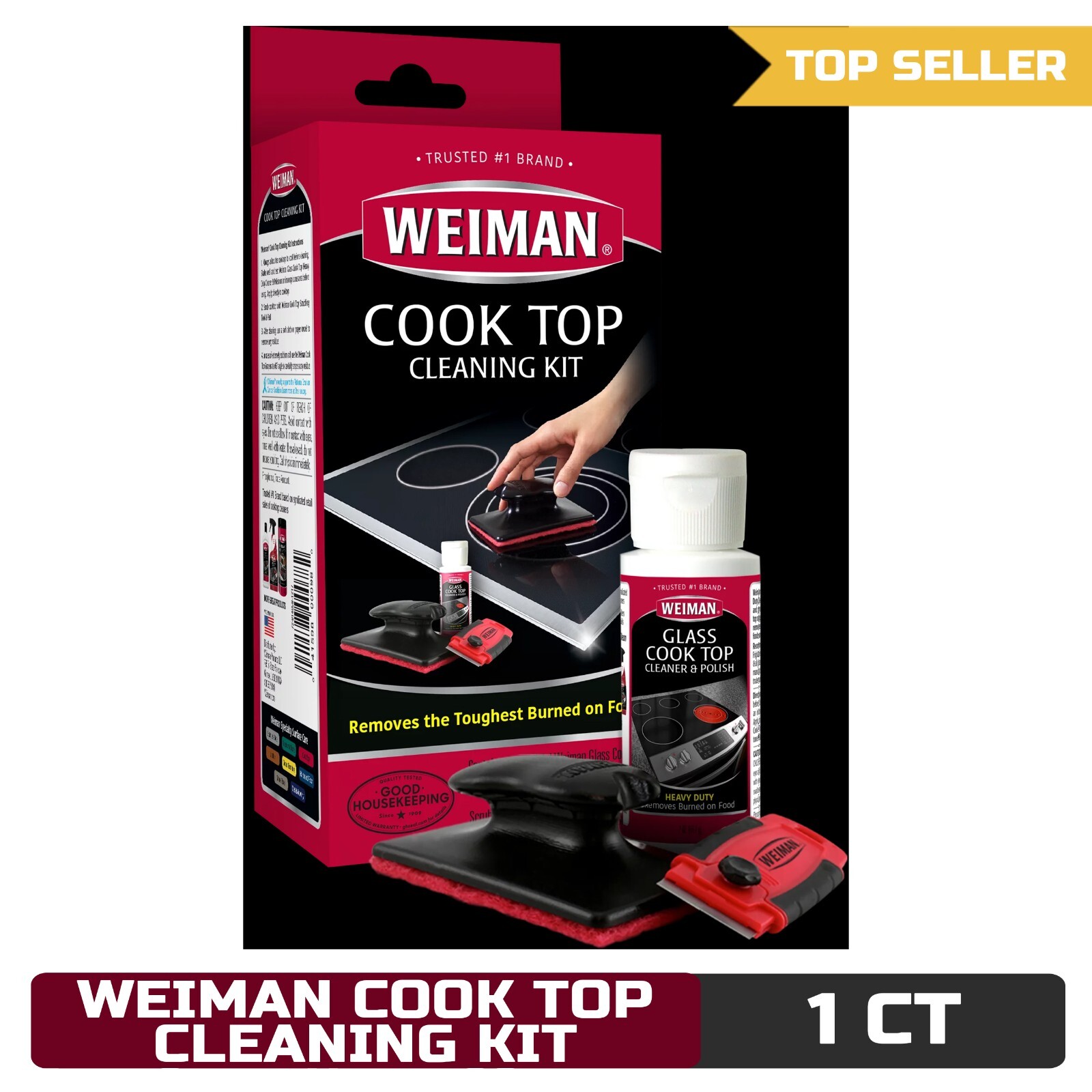 Weiman Cook Top Complete Cleaning Kit – Essentials for Glass/Ceramic Stoves