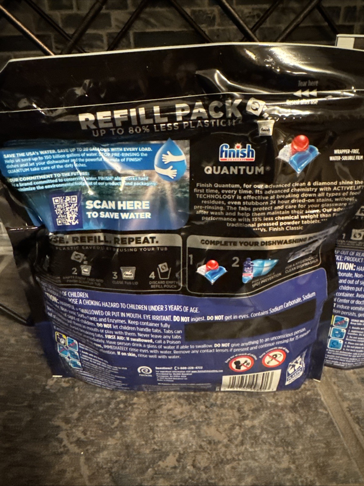 Finish POWERBALL QUANTUM Dishwasher Detergent Diamond Shine Advance Cleaner (2)