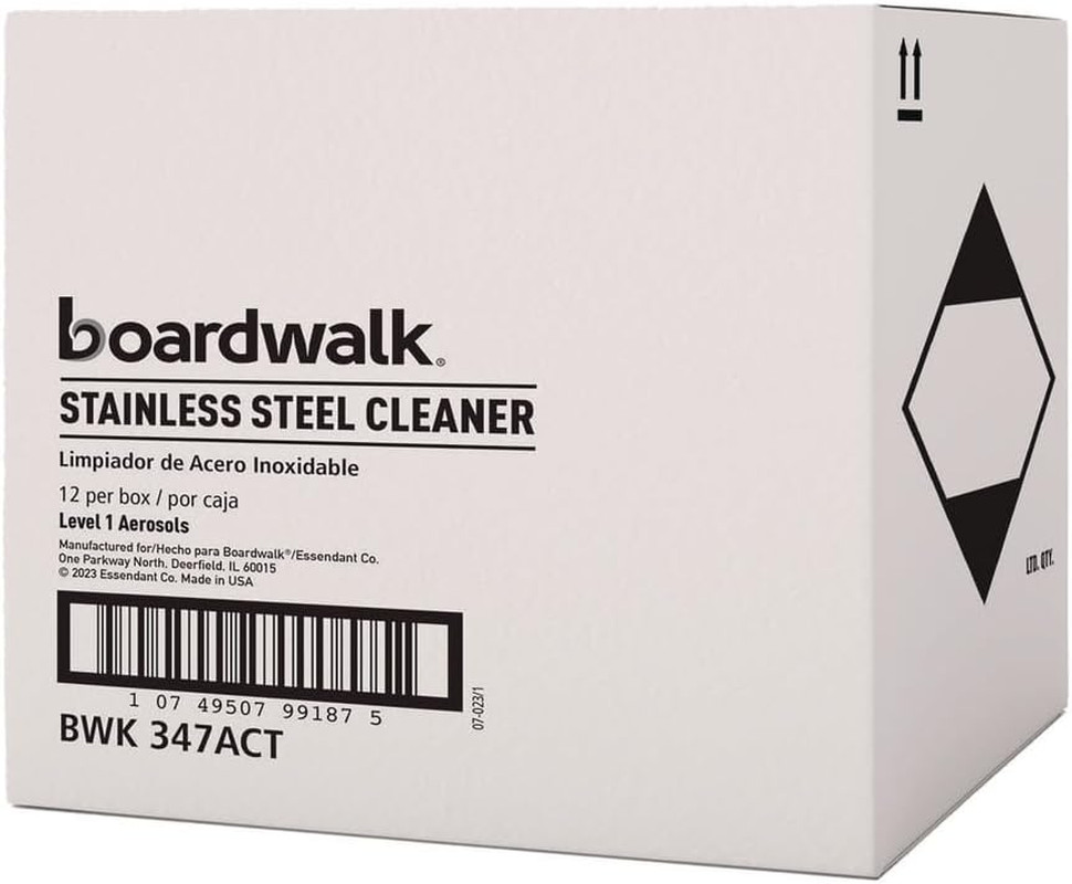 347ACT Stainless Steel Cleaner & Polish, Lemon, 18Oz Aerosol (Case of 12)